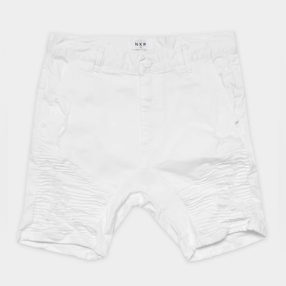 NXP NENA AND PASADENA DESTROYER DROP CROTCH DISTRESSED Denim Short HTF